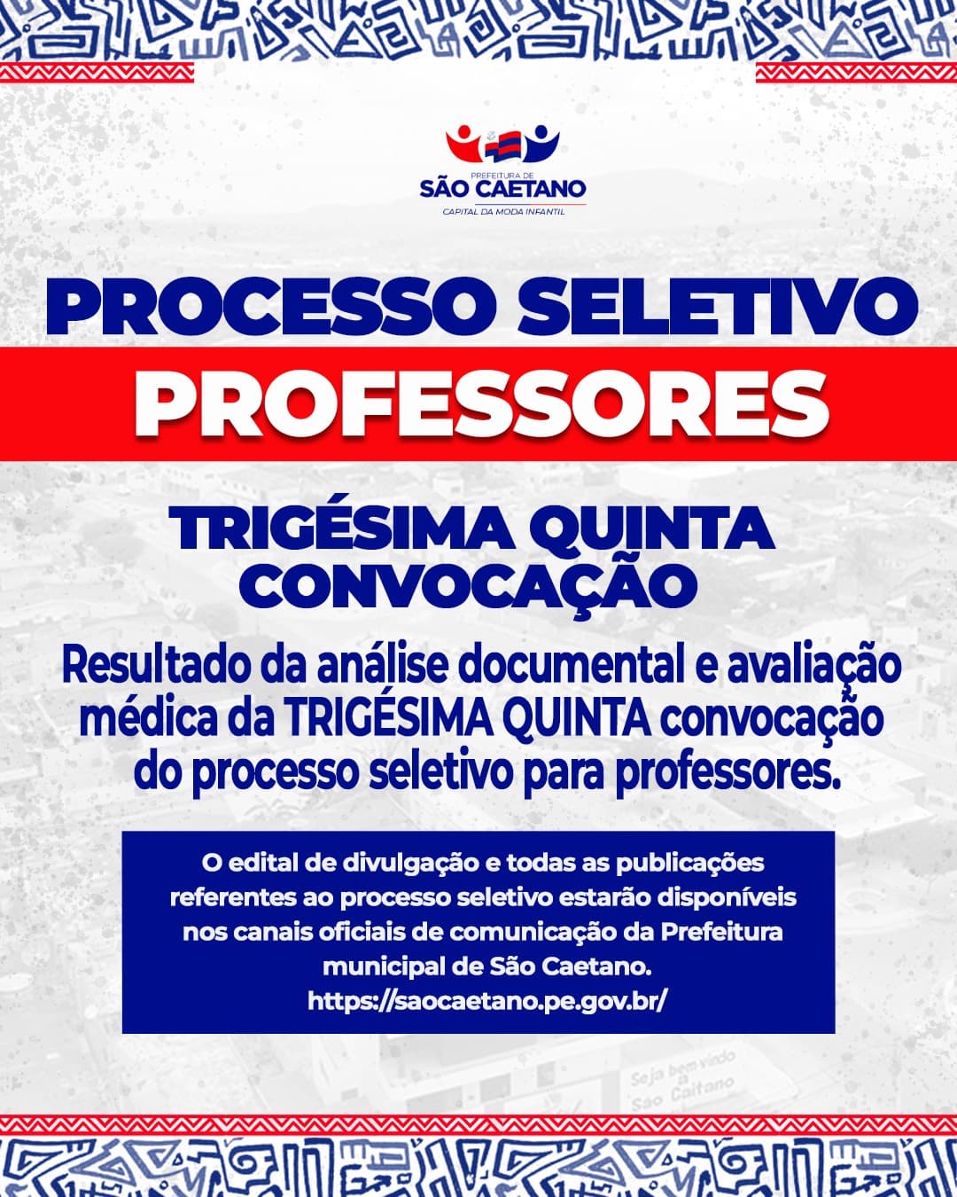 EDITAL DE DIVULGAÇÃO DO RESULTADO FINAL DA   TRIGÉSIMA QUINTA CONVOCAÇÃO APÓS  AVALIAÇÃO DE DOCUMENTOS E EXAMES