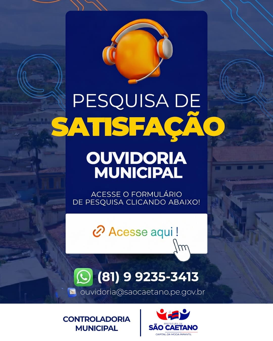 Pesquisa de Satisfação - Prefeitura Municipal de São Caetano/PE.