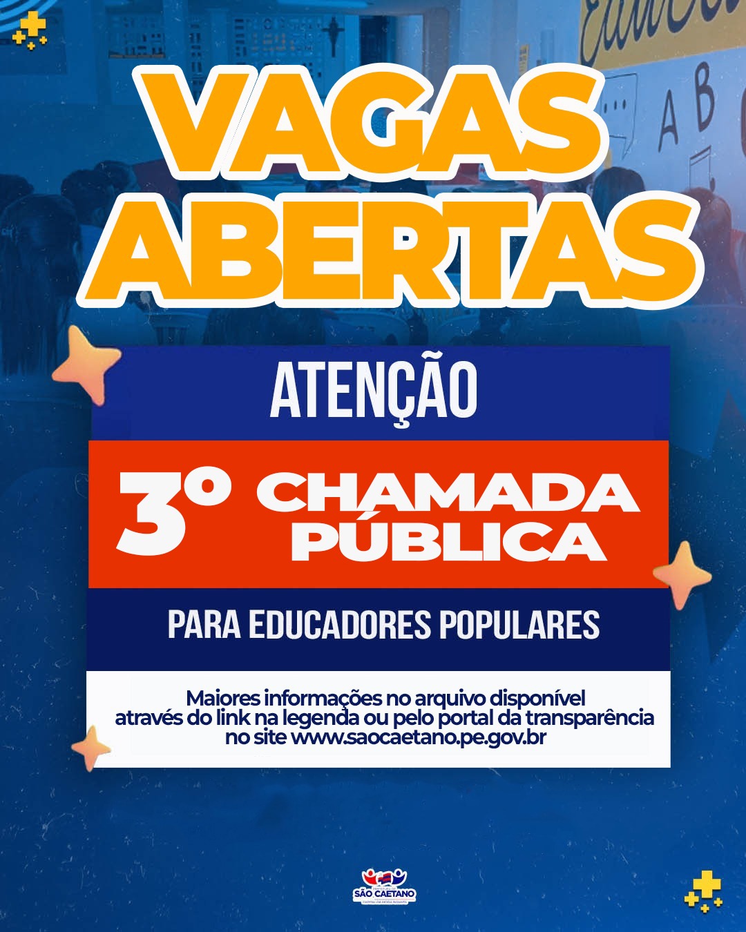 Chamada Pública para Educadores Populares.